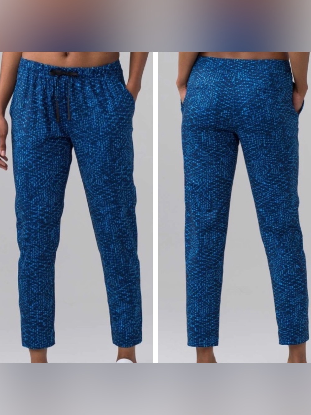 Lululemon Vintage Jet Pant Sz 6, Samba Snake Kayak Hero Blue Relaxed Fit Trouser
